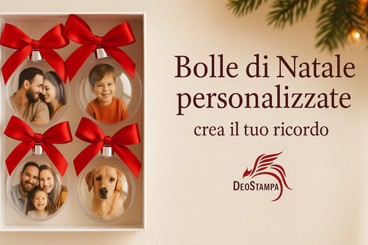 Set di 3 Palline di Natale Personalizzate con Foto – Magia sul Tuo Albero