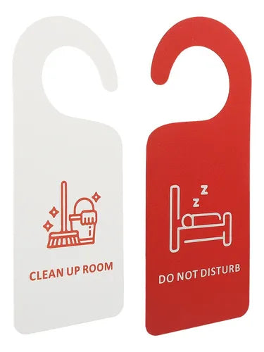 Cartelli da Porta Personalizzati in Legno  “Non Disturbare” o “Pulire la Stanza” per Hotel e B&B