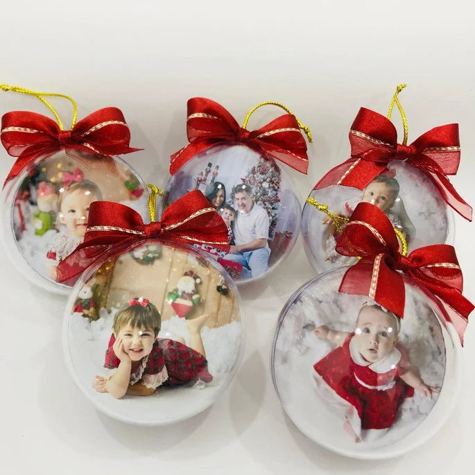 Set di 3 Palline di Natale Personalizzate con Foto – Magia sul Tuo Albero