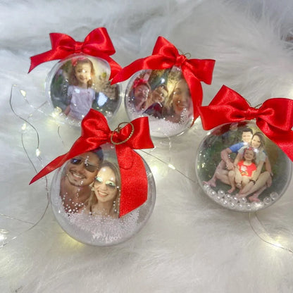 Set di 3 Palline di Natale Personalizzate con Foto – Magia sul Tuo Albero