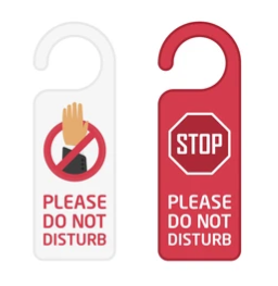 Cartelli da Porta Personalizzati in Legno  “Non Disturbare” o “Pulire la Stanza” per Hotel e B&B