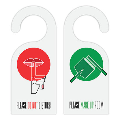 Cartelli da Porta Personalizzati in Legno  “Non Disturbare” o “Pulire la Stanza” per Hotel e B&B